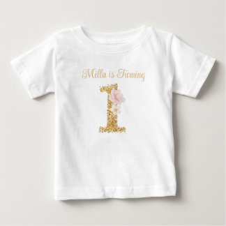 Bébé T-shirt personnalisé pour le 1er anniversaire de L