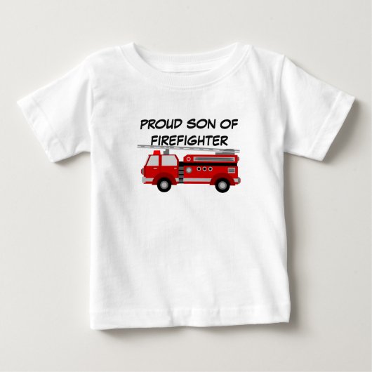 Bébé T-shirt pompier pour fils (Devant)