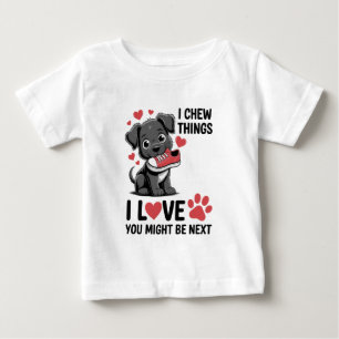 Bébé T-shirt pour amateur de chiens mignons