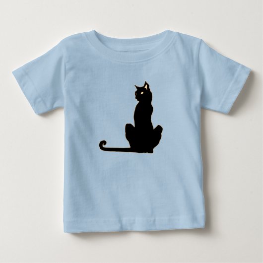 Bébé T-shirt pour bébé/enfant en bas âge Chat Noir (Devant)