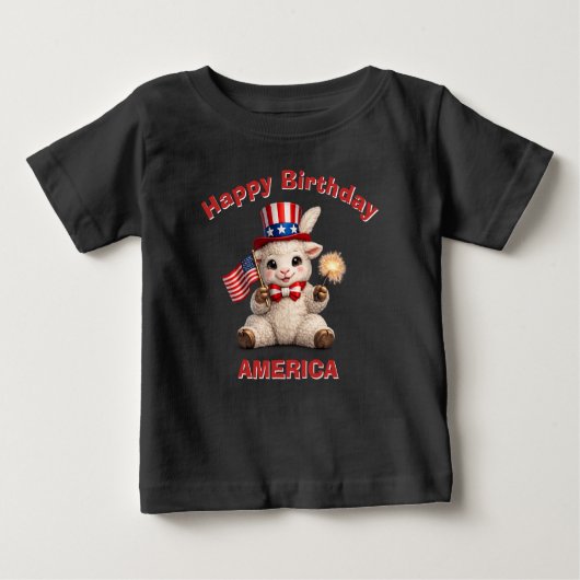 Bébé T-Shirt pour enfant Lamb (5f) patriotique (Devant)