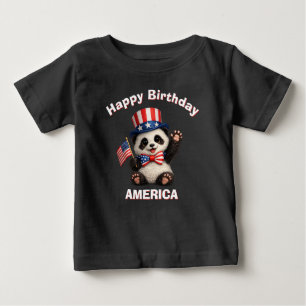 Bébé T-Shirt pour enfant patriotique Panda Bear (5j)