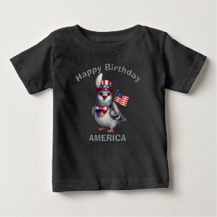 Bébé T-Shirt pour enfant patriotique Pigeon (4q)