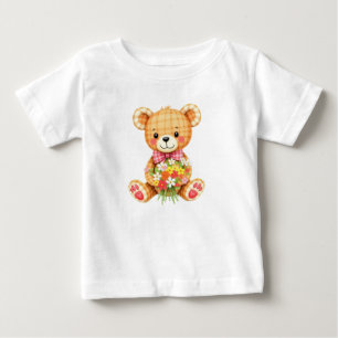 Bébé T-shirt pour enfants avec un joli ours en peluche