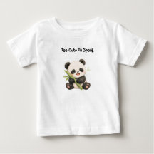 T-shirt pour enfants avec un panda qui mange du ba