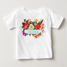 T-shirt POUR FILLES BÉBÉS do-it-yourself NOM FLEUR