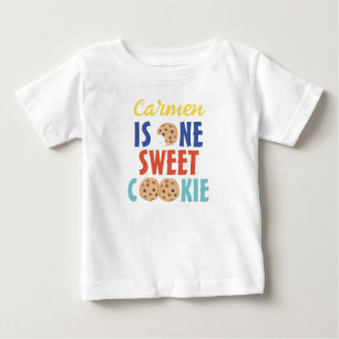 Bébé T-Shirt pour garçon premier anniversaire Un Cookie