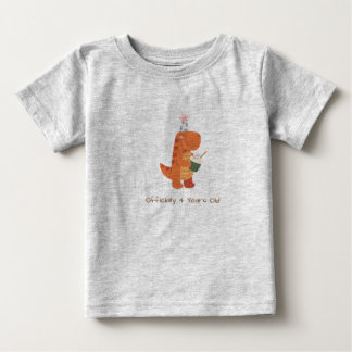 Bébé T-Shirt pour l'anniversaire des garçons dinosaures