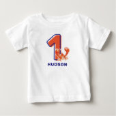 Bébé T-shirt pour le 1er anniversaire de l'enfant invit (Devant)