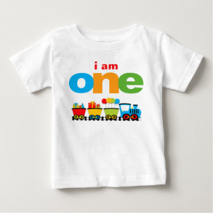 Bébé T-shirt pour le 1er anniversaire de Train Enfant B