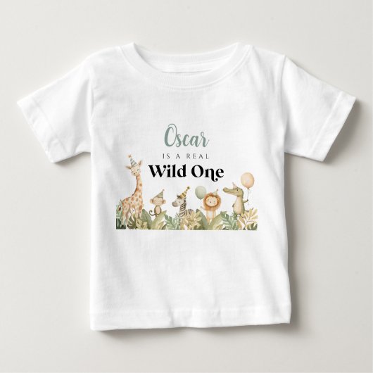 Bébé T-shirt pour le 1er anniversaire de Wild One Thème (Devant)