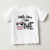 Bébé T-shirt pour le 1er anniversaire d'une fille avec  (Devant)
