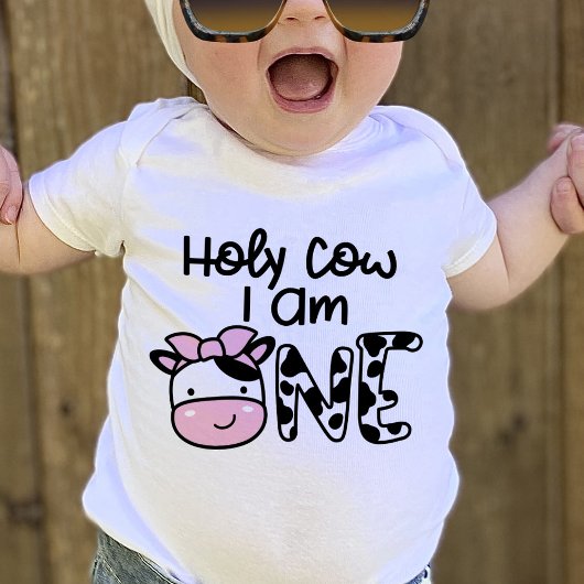 Bébé T-shirt pour le 1er anniversaire d'une fille avec 