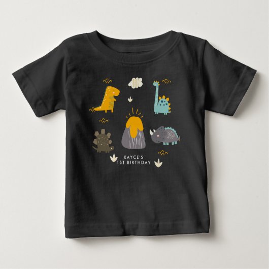 Bébé T-shirt pour le premier anniversaire de garçons av (Devant)