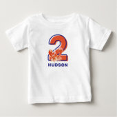Bébé T-shirt pour les 2 ans de l'invité d'honneur crabe (Devant)