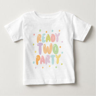 Bébé T-shirt pour les 2 ans d'une fille, thème fête