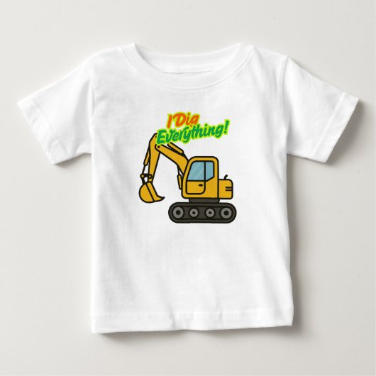 Bébé T-Shirt pour les enfants de l'excavatrice mignonne (Devant)