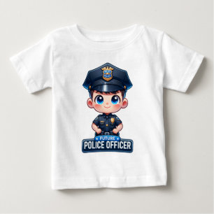Bébé T-shirt pour les futurs enfants policiers - Dessin