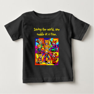 Bébé T-shirt pour tout-petit aux super-héros animaux mi