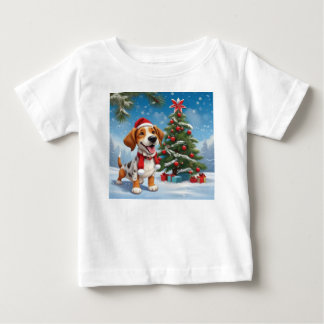 Bébé T-shirt pour tout-petit Chien Père Noël