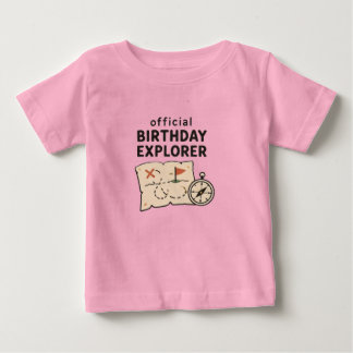Bébé T-shirt pour tout-petit explorateur d'anniversaire