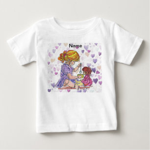 Bébé T-shirt pour tout-petit petite fille et poupée