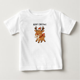 Bébé T-shirt pour tout-petit Wonky Zoo – Joli renne