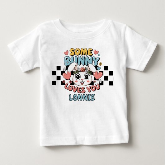 Bébé T-shirt pour tout-petits : Pâques, un petit lapin (Devant)