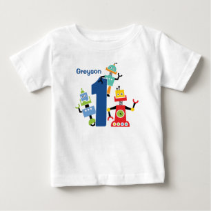 Bébé T-shirt robots robot mignon pour premier anniversa