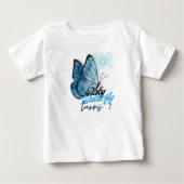 Bébé T-shirt thème papillon pour 1er anniversaire (Devant)