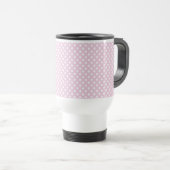 Bébé - tasse rose de voyage de point de polka de (Devant droit)