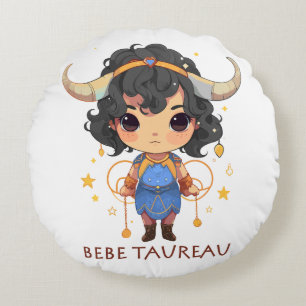 Bébé Taureau Rond Kussen