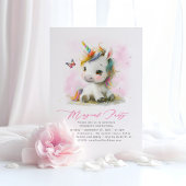 Bébé Unicorn Invitations d'anniversaire