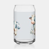 Bébé Vache Gingham Bleu Pastel Esthétique Ferme (Gauche)