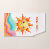 Bébé Vagues Arc-en-ciel Rayon de soleil (Serviette à main)