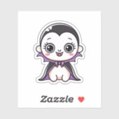 Bébé Vampire Kawaii Autocollant Halloween (Feuille)