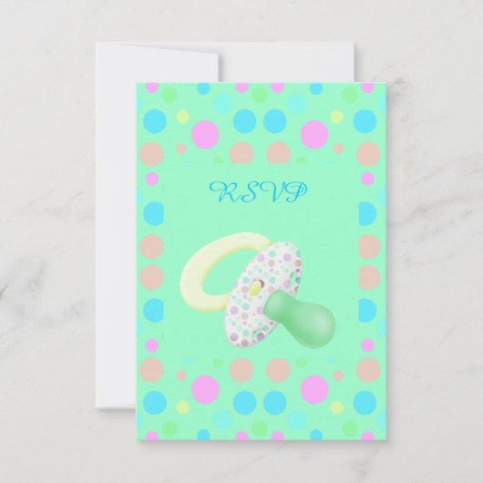 BÉBÉ VERT À LA MINTE SOAUT BABY SHOWER RSVP (Devant)