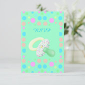 BÉBÉ VERT À LA MINTE SOAUT BABY SHOWER RSVP (Debout devant)