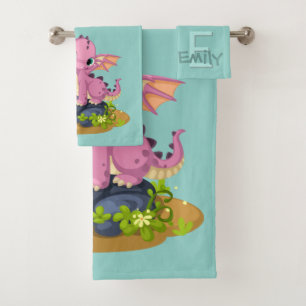 Bébé vert mignon Dinosaure Monogramme Nom Bébé