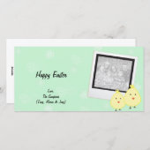 Bébé vert poussin Cartes photos de Pâques (Devant / Derrière)