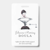 Bébé vintage à l'échelle Doula Badge (Back)