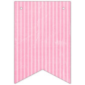 Bébé vintage drapeaux bleu et rose Shabby Garland (Premier drapeau)