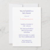 Bébé violet Dinosaures Douche Invitation (Devant)