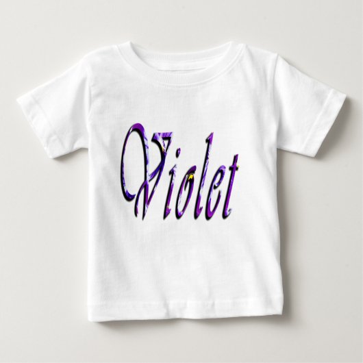 Bébé Violet, Nom des filles, Logo, T-shirt blanc pour b (Devant)