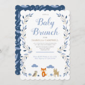 Bébé Woodland Brunch Invitation (Devant / Derrière)