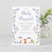 Bébé Woodland Brunch Invitation (Debout devant)