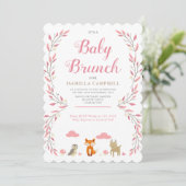 Bébé Woodland Brunch Invitation (Debout devant)