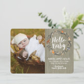 Bébé Woodland | FAIRE-PART DE NAISSANCE (Debout devant)