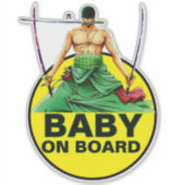 Bébé Zoro à bord autocollant (Devant)