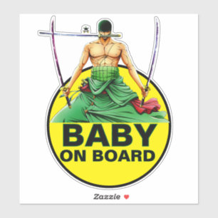 Bébé Zoro à bord autocollant